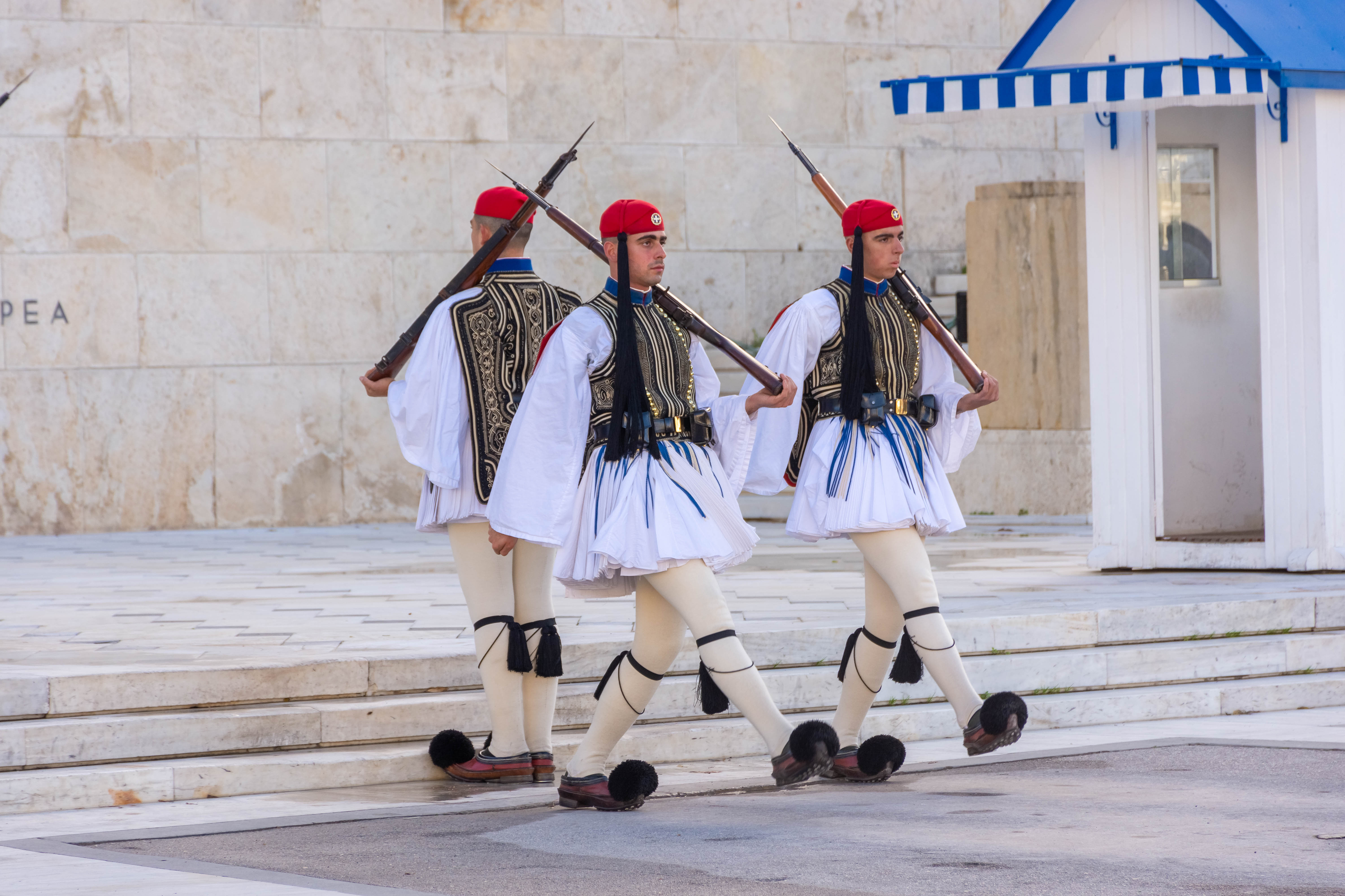 ATHENS, GREECE, 12 DECEMBER 2021 The traditional change of guard